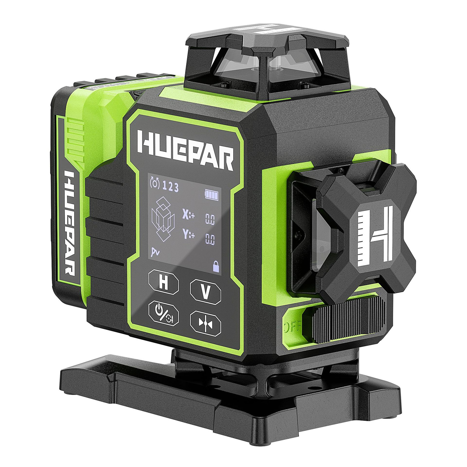 LD nivel láser de 16 líneas de luz verde importado de Alemania pantalla grande pantalla digital super durabilidad 360 ° base giratoria