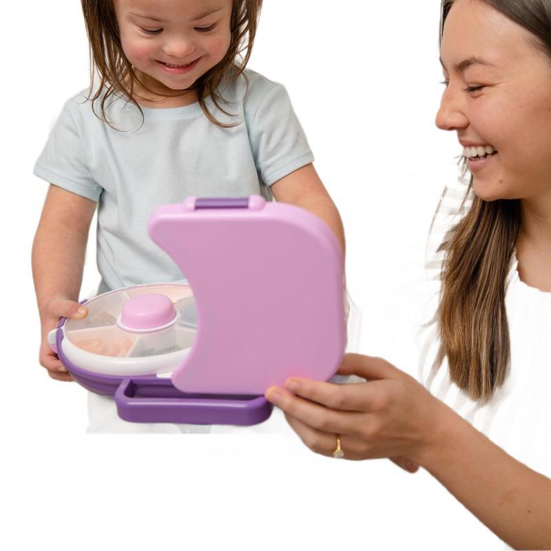 子供用おやつ収納ケース蓋付き家庭用携帯子供用おやつ回転フルーツプレートスナックボックス密封ドライフルーツプレート|undefined