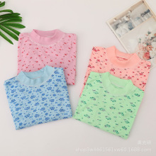 秋冬老年人涤棉薄款保暖内衣上衣秋衣男女士中老年人打底棉毛衫