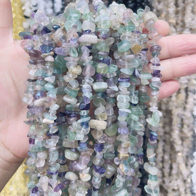 天然石砂利diyアクセサリーアクセサリー長鎖紫水晶瑪瑙半製品カラー不規則穴あきビーズ|undefined