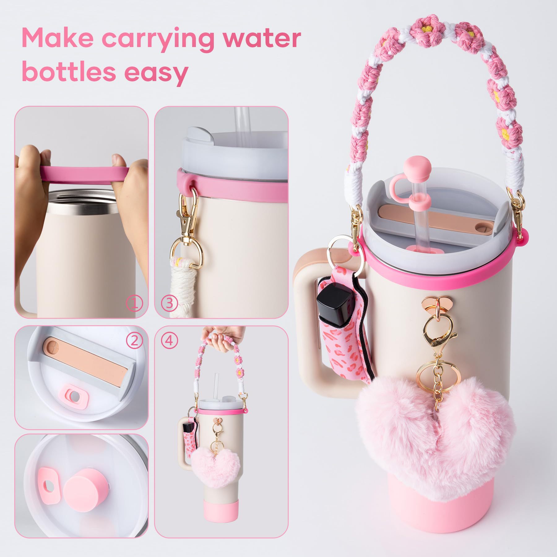 110g Weight Straw Decorative Cap Kitchen and drinking utensils 1 Set Quantity Banquet, Party Occasion Nylon, Plush, Silica Gel Material Multicolor Pattern Casual, Elegant Style Casual Elegant Multicolor Nylon Plush Silica Gel Straw Decorative Cap 1 Set 2