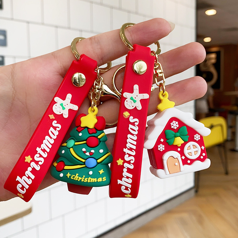 古典的なサンタクロースのキーホルダークロスボーダーストラップバッグアクセサリー自動車チェーン小商品カップル小プレゼント卸売り|undefined