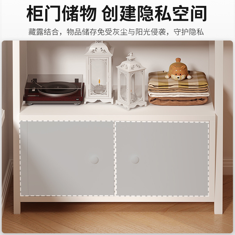 Estante junto a la cama, armario de almacenamiento junto a la cama, armario de almacenamiento, estantería de piso a techo, dormitorio doméstico, estante de exhibición de estantería multicapa