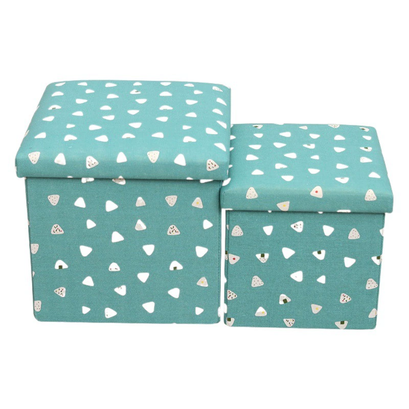 Квадратный тканевый складной табурет для хранения, табурет для хранения из хлопка и льна, диван для взрослых, табурет для смены обуви, многофункциональный ящик для хранения