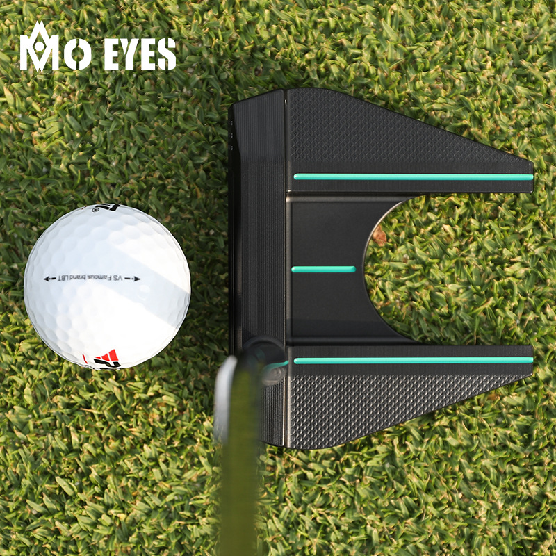 Gậy putter golf MO EYES Magic Eye nữ đầu sắt rèn ba đường ngắm — [TUG058] Bọc đầu gậy tay phải nữ màu đen xanh lá cây (thanh thép)