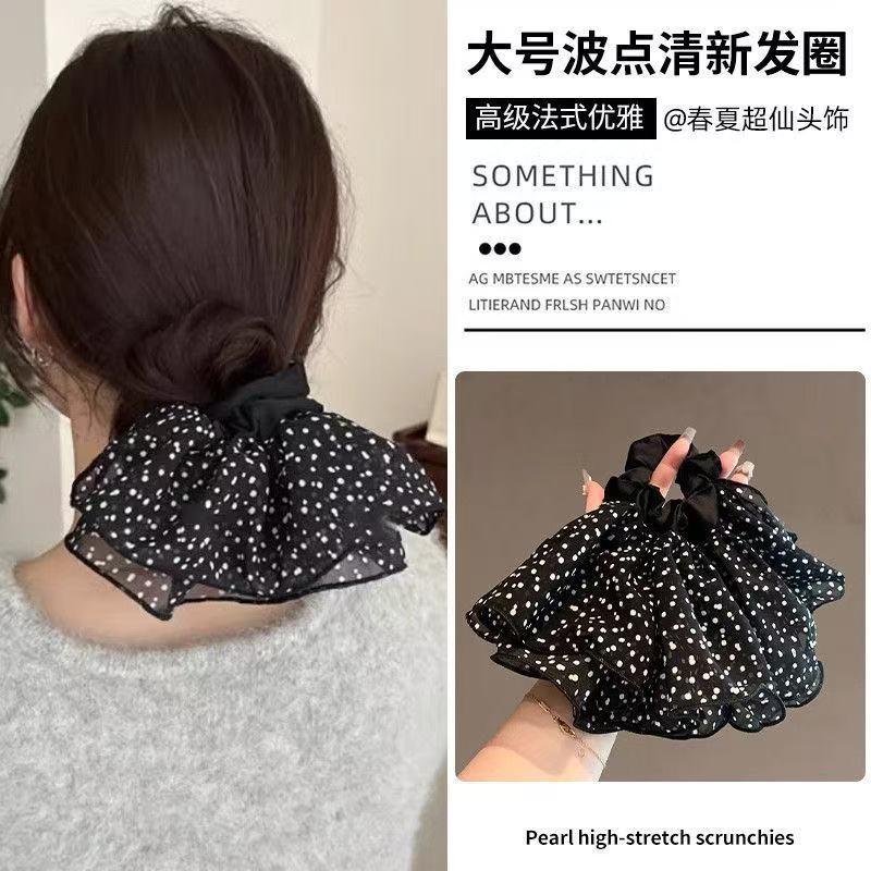 5677 스커트서클메쉬 도트블랙