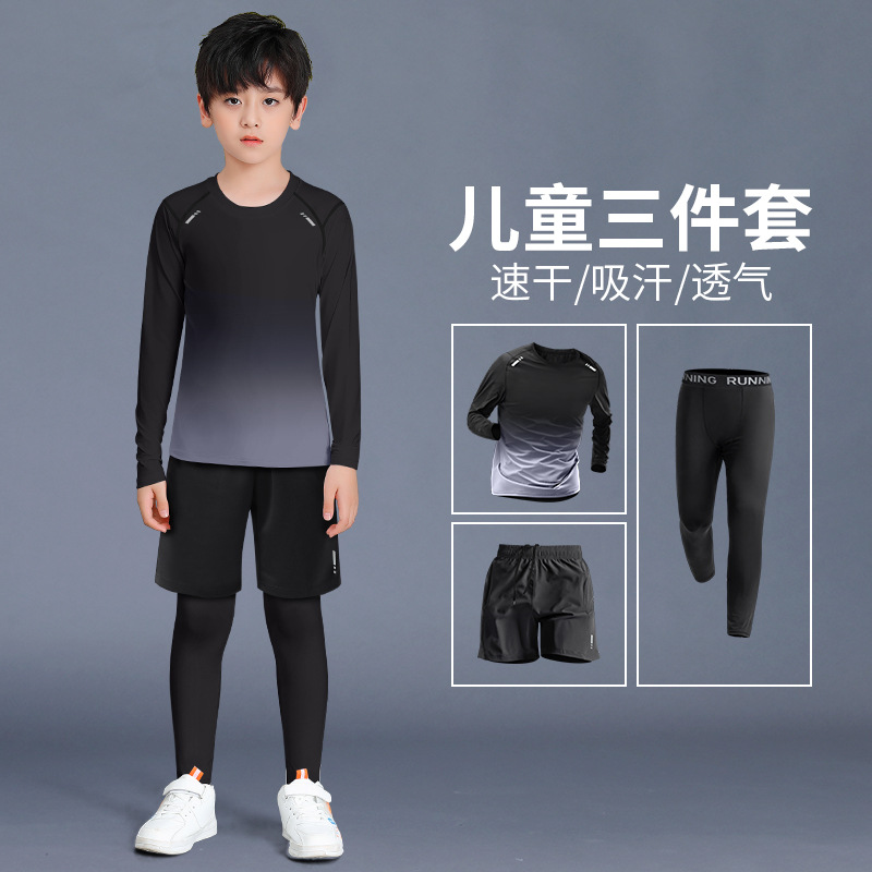 Trajes deportivos infantiles otoño rápido secado baloncesto fútbol entrenamiento ropa de entrenamiento de niños corren ropa de invierno juvenil fitness