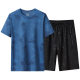 2024 summer new quick-drying clothes wholesale short-sleeved quick-drying pants suit round neck T-shirt quick-drying pants men's fashion