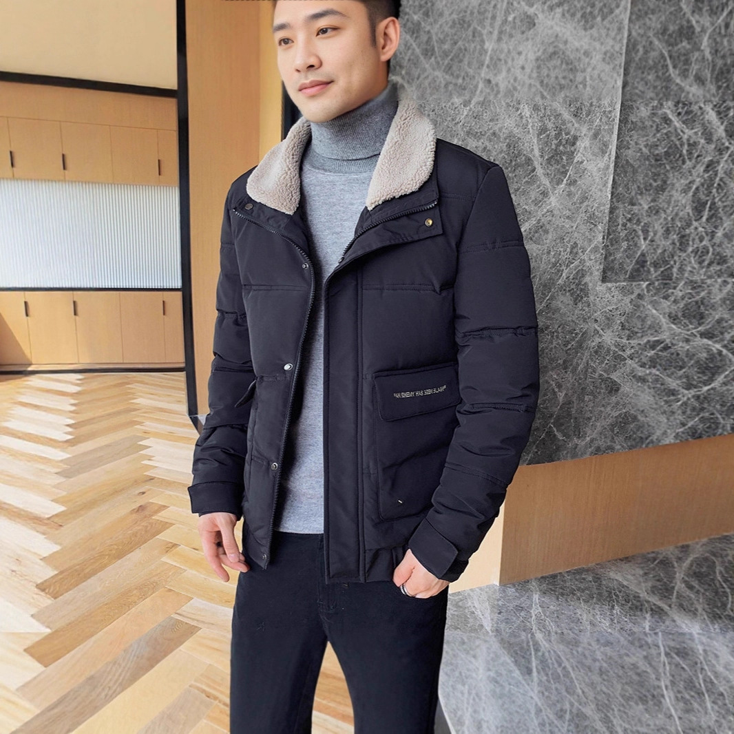 棉衣男士外套冬季男款加厚潮流冬装毛领羽绒棉袄夹克休闲保暖棉服