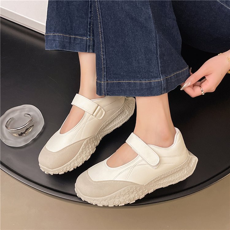 Taizhou Rubber Sole Velcro Sneakers 2025 New Summer Niche Simple Running Shoes Preppy Style Dad Shoes Taizhou Rubber Sole Velcro Sneakers 2025 New Summer Niche Simple Running Shoes Preppy Style Dad Shoes