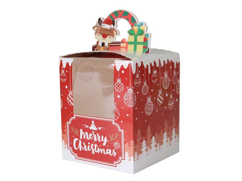 Party Occasion Christmas Cute Letter Window Muffin Box 12 (3 Each) Party Gift Wrapping Supplies
