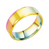 Glossy ring stainless steel, polishing cloth, accessory, European style, 8mm, mirror effect