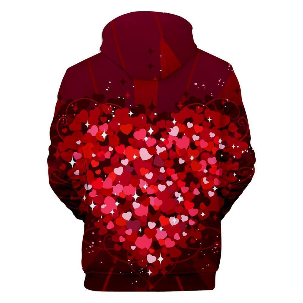 -Sudadera deportiva holgada con capucha impresa en 3D para hombres y mujeres con elementos del Día de San Valentín_voghion.com