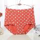 Modal high waist underwear ladies plus fat plus size wave point wide leg triangle underwear fat mm200 kg hip