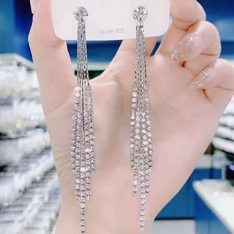 Стильные серьги, образец 925 серебра, европейский стиль