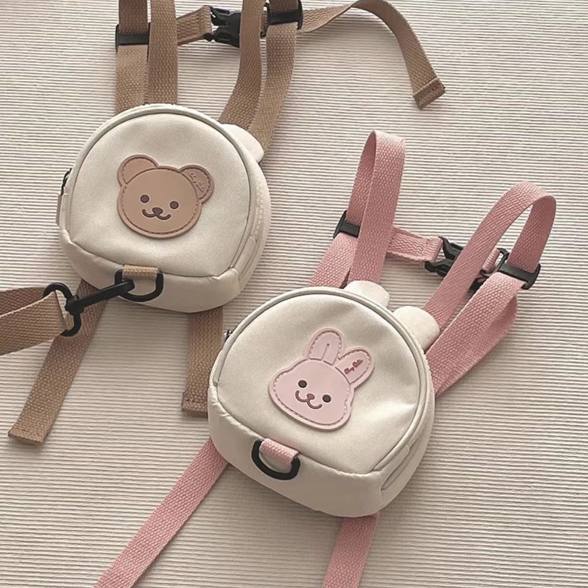 韩国同款小熊幼儿园小书包可爱外出零食收纳双肩包宝宝防走失背包