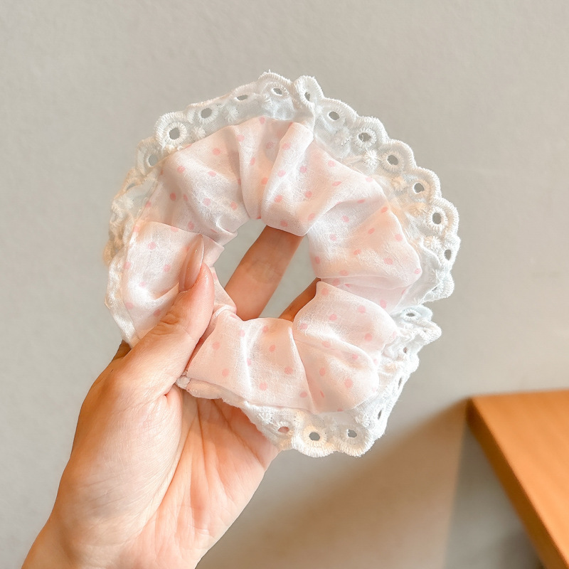 Primavera y verano coreanos, anillo de cabello de intestino grueso, nuevo tipo de cabello de cabello de cola de caballo, flor de bosque, cabello de sensación superior, adornos de cabello para mujeres