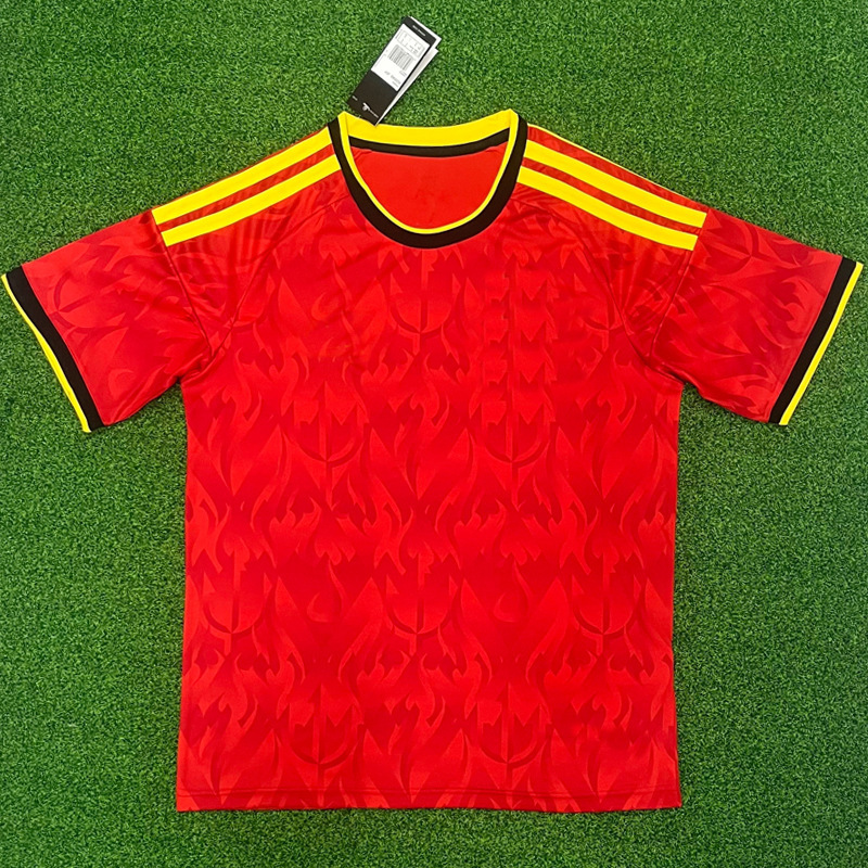 2627 Belgium Jersey World Cup Football Uniform Short-Sleeved Men's and Women's Sports Training Uniform Cross-Border No. 7 De Bruyne