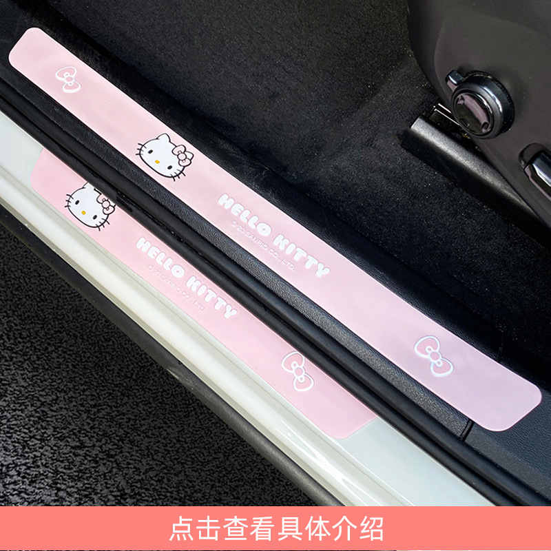 Kitty Car Interior Set Cute Cartoon Internet Celebrity New Car Decoration Parking Sign Mobile Phone Holder Seat Cushion Headrest for Women