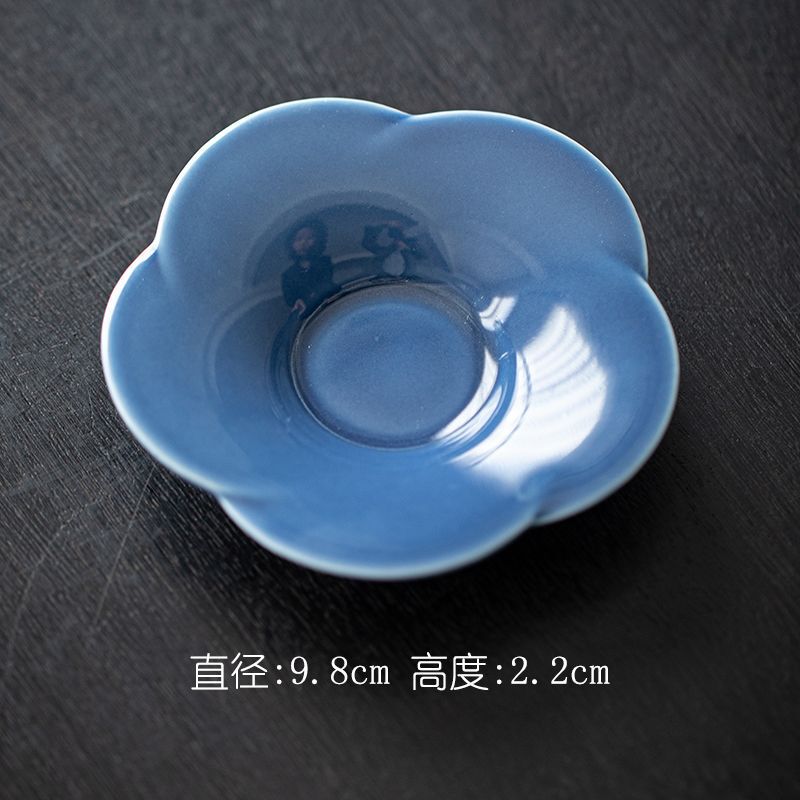 桃の花のコースターの純色の釉薬の陶磁器の杯は底を支えて小皿の断熱のパッドのシンプルな風の工夫の茶道の部品を支えます。|undefined