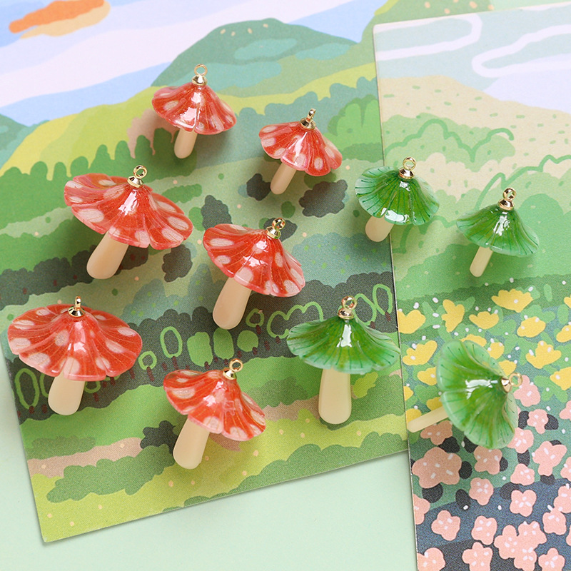 1 Piece Plastic Mushroom Pendant display picture 4