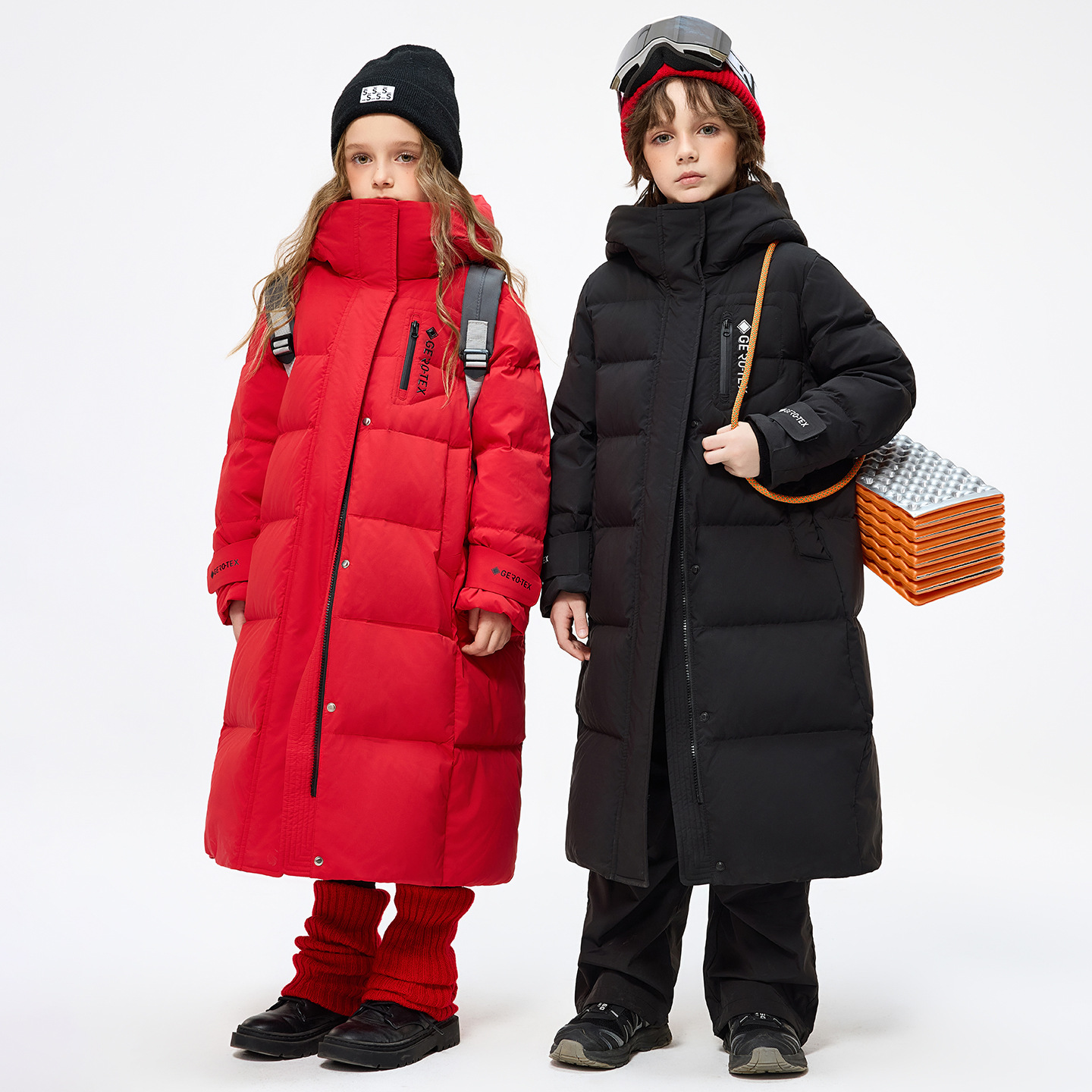 Girls' down jacket, mid-length, 2026 winter new style, fashionable, thick and warm for medium and large children, boys' and girls' parent-child outfits