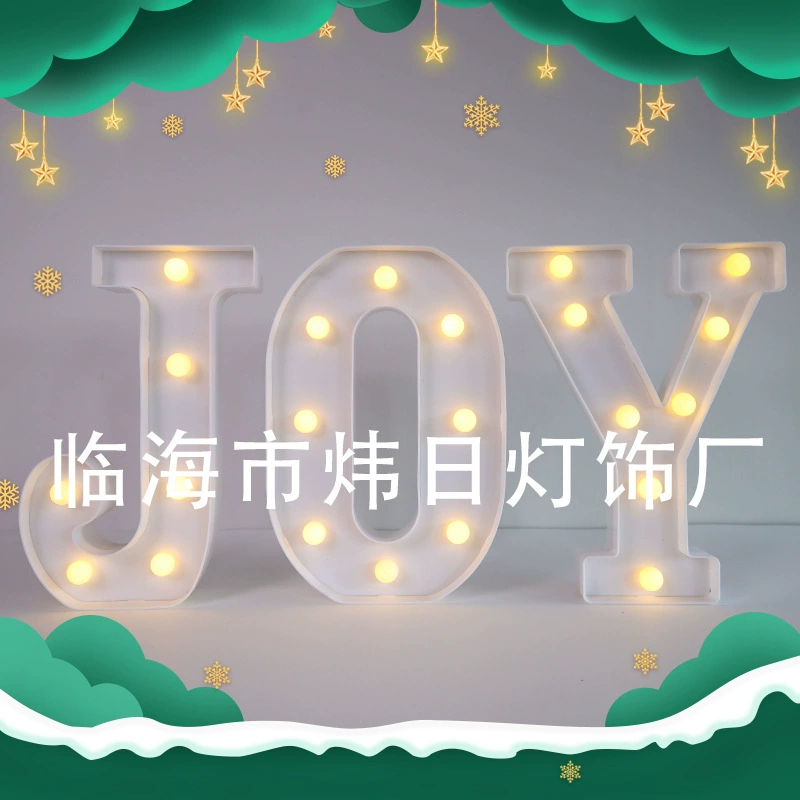 Ёлочные светодиоды JOY с надписью Christmas, украшения для дома и интерьера, декоративные огни, рождественские огни, новый стиль