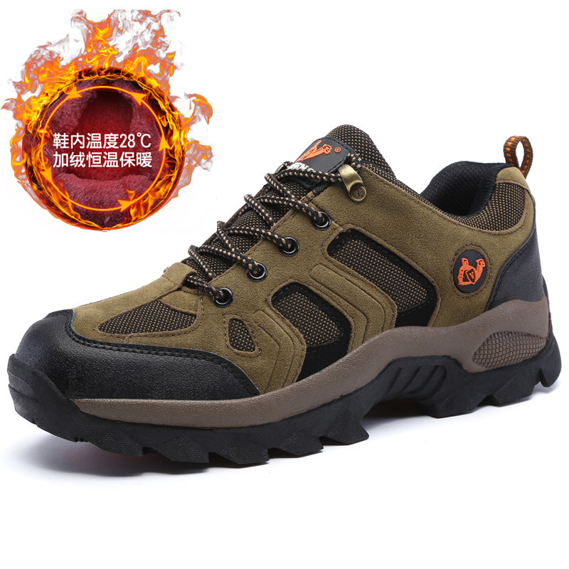 Pelusa zapatos de senderismo al aire libre cálido botas de combate táctico zapatos de entrenamiento militar de los hombres zapatillas de moda zapatos de moda