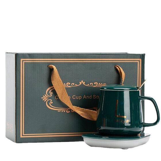 Warm Cup 55 degrees ceramic cup constant temperature Cup gift box SF express delivery business activity gift LOGO gift gift