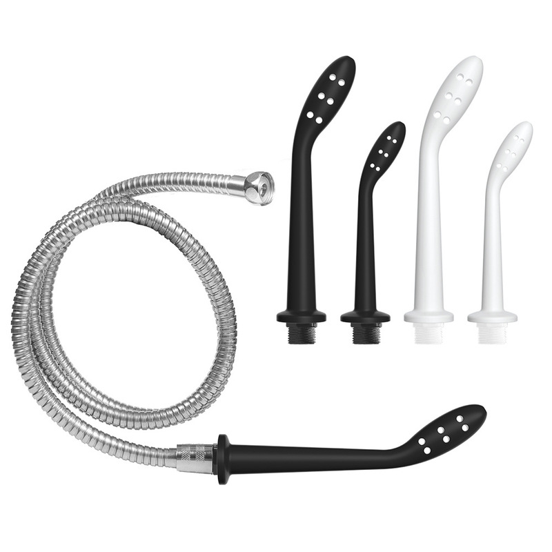 Male and Female Anal and Vaginal Irrigator with Curved Head and Seven Holes for Water Discharge, Vaginal Cleaner, Adult Sex Toy