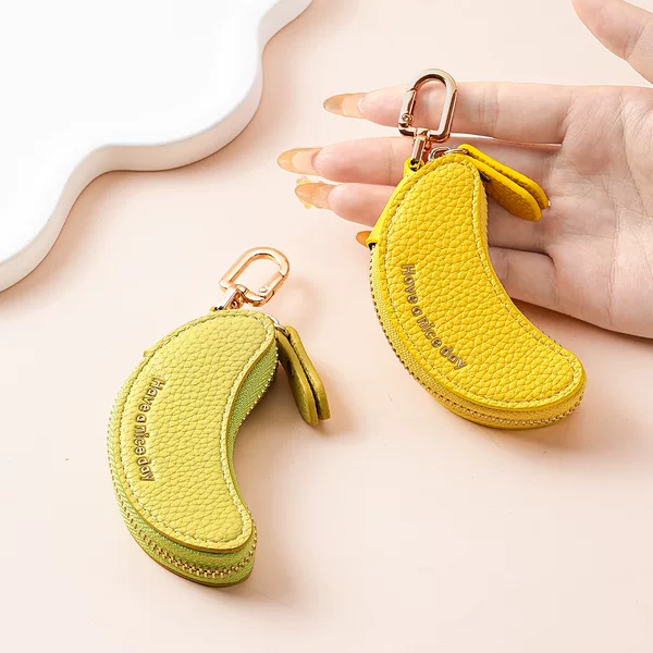Creative Banana Cute Fruit Coin Purse Simple Mini Wallet Coin Bag Storage Bag Pendant Key Bag