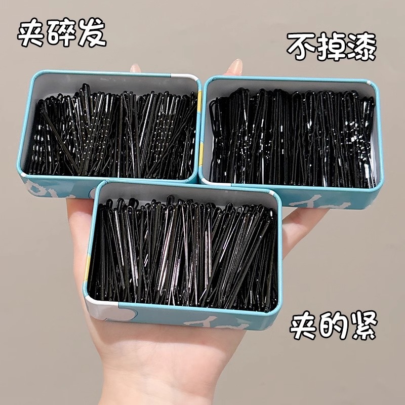 Clip negro en forma de U para el cabello fijo pinzas de cejas 2025 nuevos pinzas de cabello simples pinzas de cabello cortadas pinzas laterales