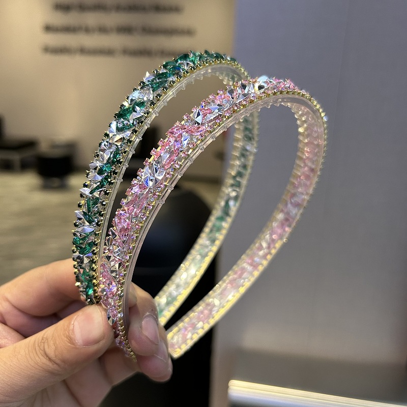 120g Weight Hair Band Hair Accessories Type 1 Piece Quantity Holiday, Daily Occasion Crystal Material Geometric Pattern All Seasons Season Women's Gender Vintage Style, Simple Style Style Vintage Style Simple Style Women's Geometric Crystal Hair Band 7