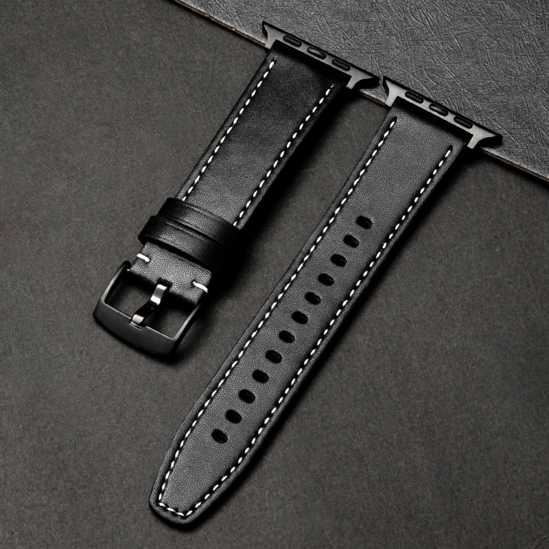 Adecuado para Huawei banda de reloj GT banda de reloj Apple banda de reloj liso de cuero de microfibra de liberación rápida banda de reloj