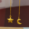 fashion Simplicity Shakin star Moon Ear line Red Book live broadcast Source of goods Retro personality Earrings
