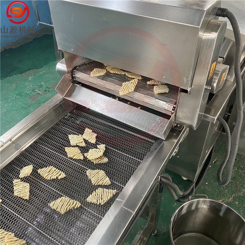 山源兰花干油炸机 自动化豆腐串油炸设备 省时省力炸豆腐块的机器