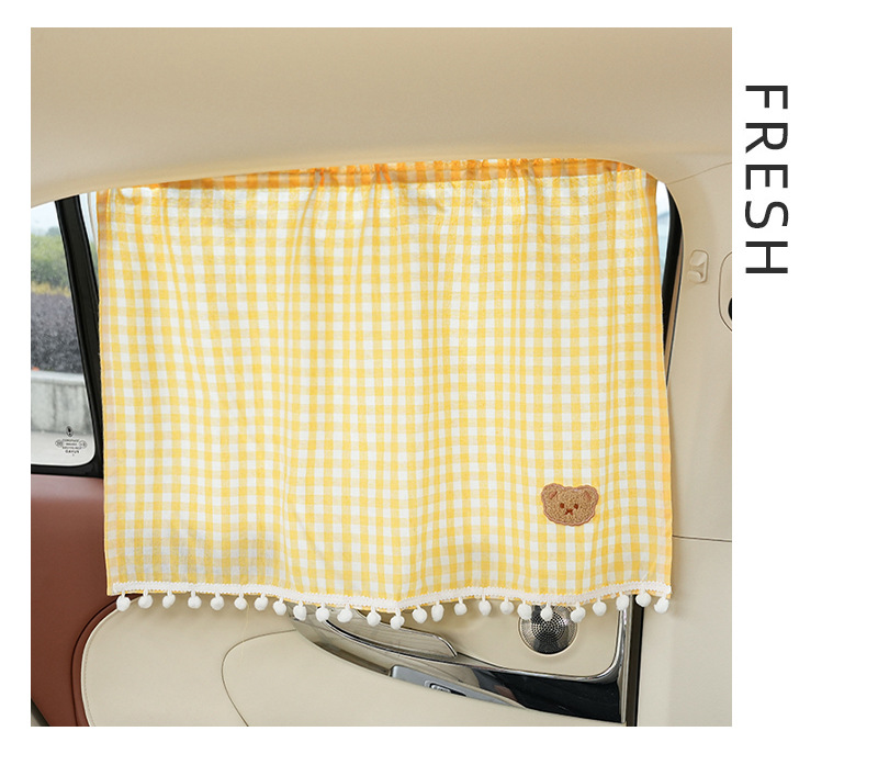 Car Sunshade Curtain Summer Cartoon Cute Car Sunshade for Baby Sun Protection and Heat Insulation Interior Light-Blocking Curtain
