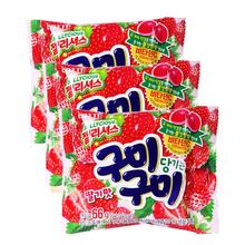 韓國樂天混合水果味草莓味軟糖兒童零食QQ橡皮軟糖
