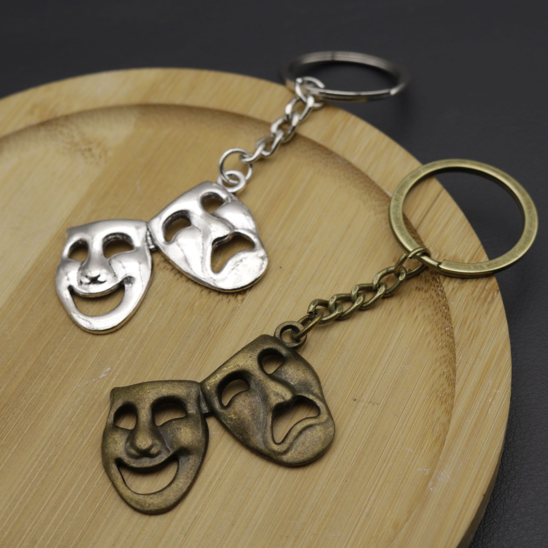 Minimalist Mask Pendant Keychain Image 4