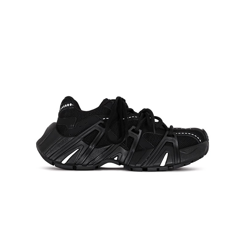 Piel de cerdo de la cabeza ~ tío casa de París aumento de suela gruesa zapatos de papá para mujeres 2024 otoño nuevos zapatos deportivos transpirables