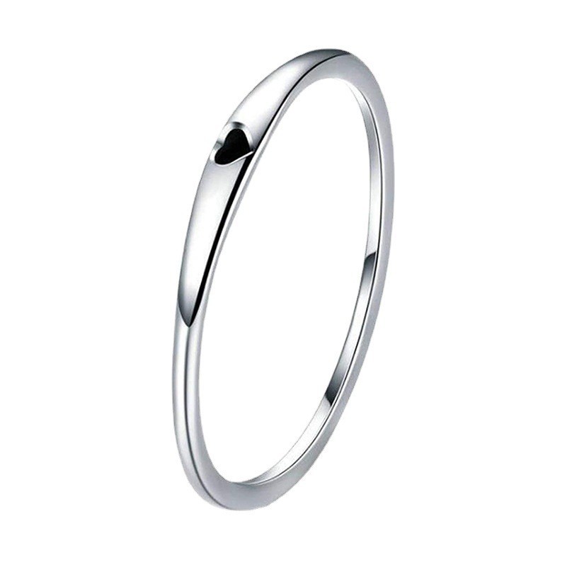 Simple Style Style Simple Style Heart Shape Titanium Steel Plating Rings