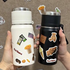 高颜値316ステンレス保温カップ女性シンプル茶水分離カップ大容量携帯学生カップ