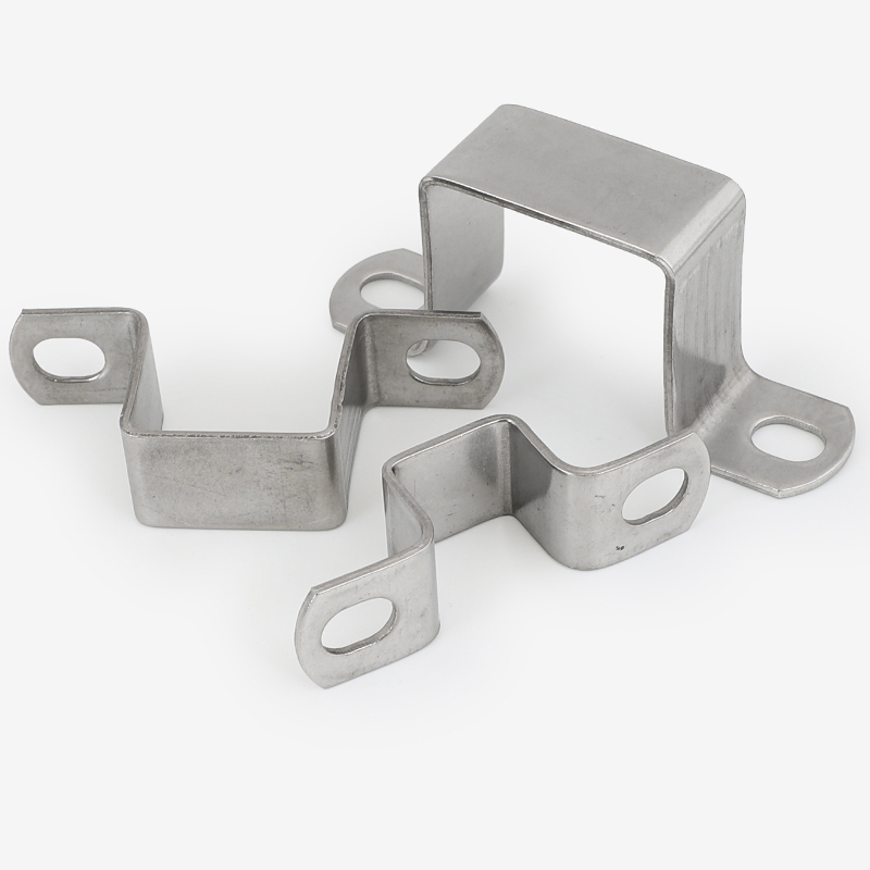 304 Stainless Steel Square Pipe Clamp, Right Angle Bracket, U-Shaped Pipe Clamp, Square Pipe Buckle