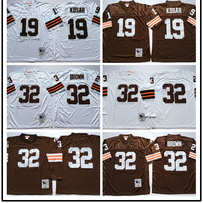 Cross-Border American Football Uniforms Cleveland Browns Hall of Fame No. 32 19 # Mn Retro Sports Uniform