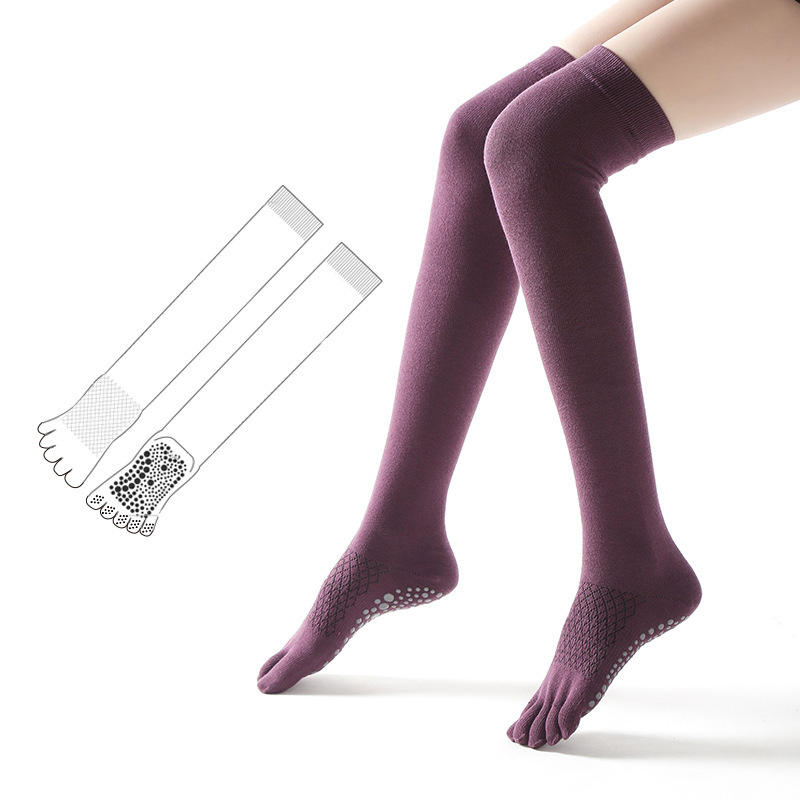 [Spot straight hair] 2021 autumn and winter knee long tube cold yoga five fingers professional non-slip dispensing Bodhi la