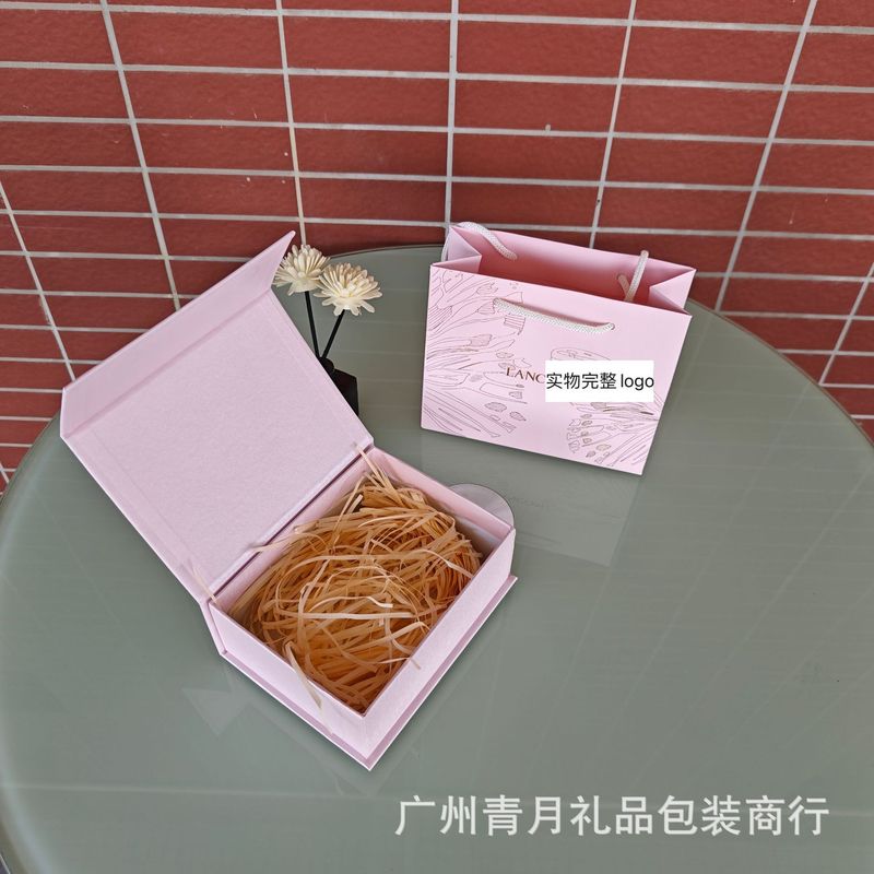 兰家粉色蝶吻翻盖口红包装盒空盒手提袋情人节礼袋|undefined