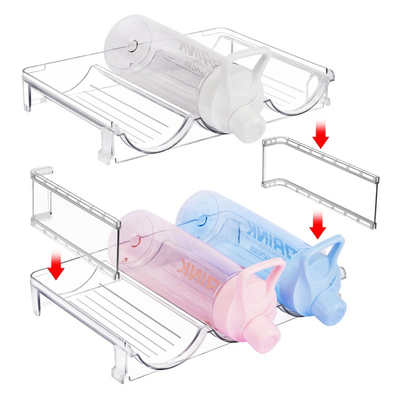 Cross-Border Popular Wine Bottle Storage Rack Pet Transparent Refrigerator Storage Desktop Multi-Layer Storage Rack Cup Holder Storage