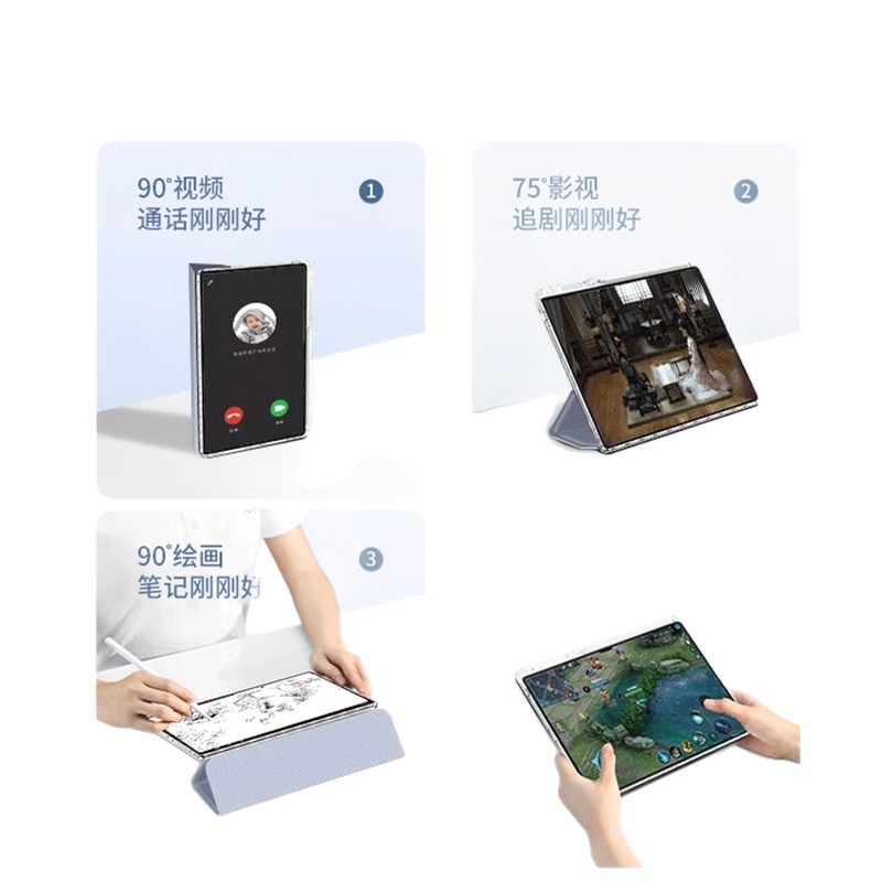 Aplicable para iPad7 5 generación triple plegable hibernación TPU bolígrafo estuche todo incluido A16 / pro11 estuche de placa plana