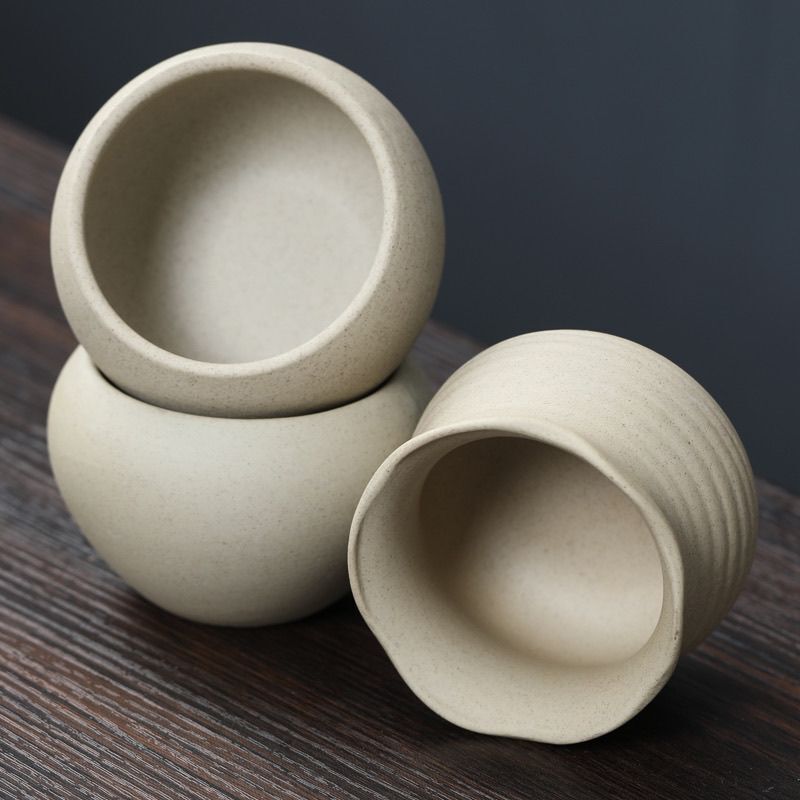 Stoneware Ceramic Hydroponic Small Flower Pot Without Holes Flower Bowl Green Plant Pennywort Pothos Container Fresh Desktop Flower Vessel Cross-Border