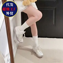 2026早春新款刺绣德训鞋女厚底内增高休闲鞋软底久站不累脚运动鞋